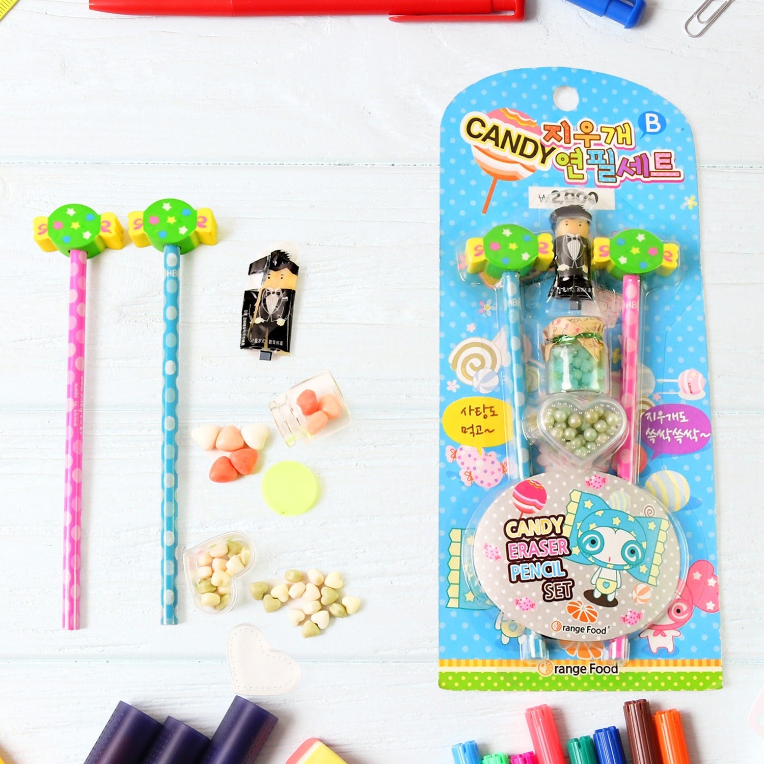 Fun Candy Design Pencil Set with Accessories (1 Set / Mix Design) Fun Candy Design Pencil Set with Accessories (1 Set / Mix Design)